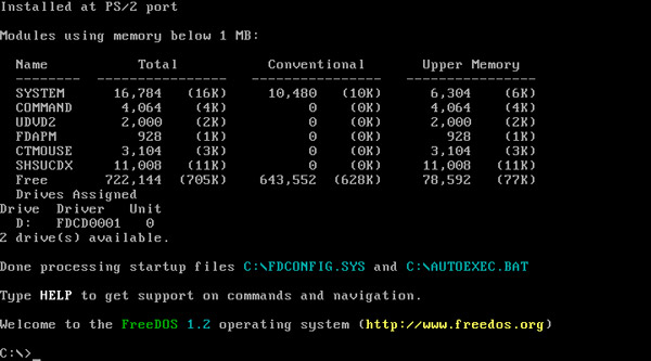   FreeDOS 1.2